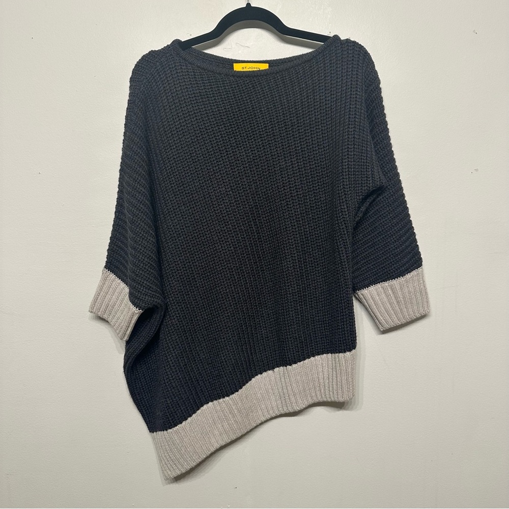 St. John Asymmetrical Wool Sweater Medium